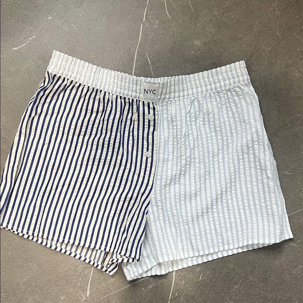 Sincerely Jules Blue and White Striped Shorts